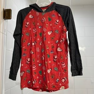 NWT Kids Sz 14/16 L/S Christmas Hoodie Tee